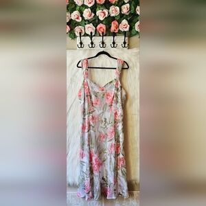 Connected Apparel Floral Sleeveless Babydoll Dress
